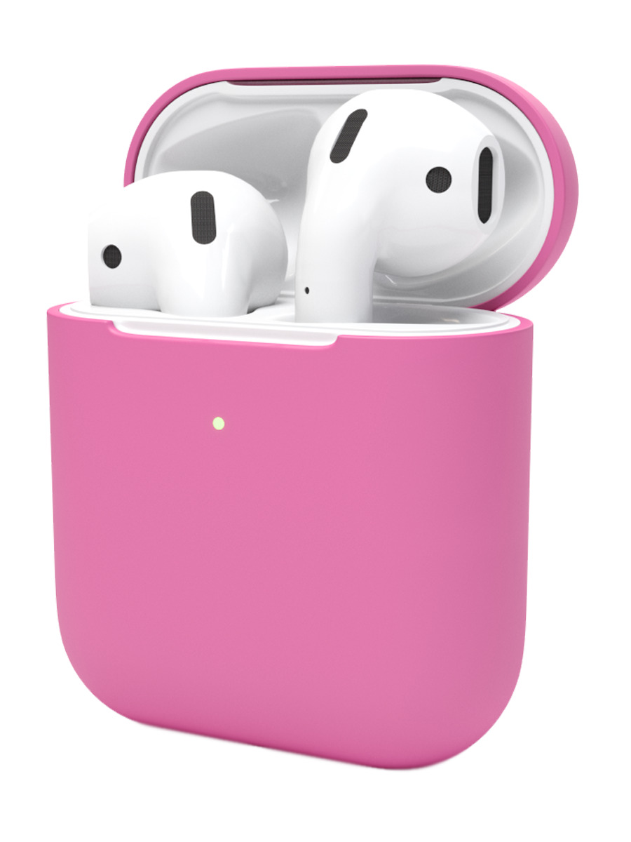 Чехол для наушников SSY Apple AirPods 2, 1 ярко розовый