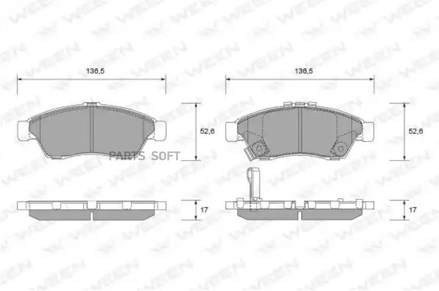 

Тормозные колодки дисковые передние SUZUKI Liana (ER), Liana Estate (ER) WEEN 151-2263
