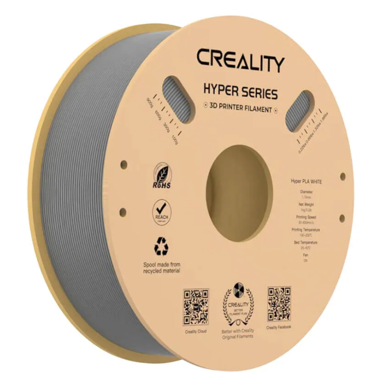 

Катушка Hyper PLA-пластика Creality 1.75 мм 1кг. Grey, Катушка Hyper PLA-пластика