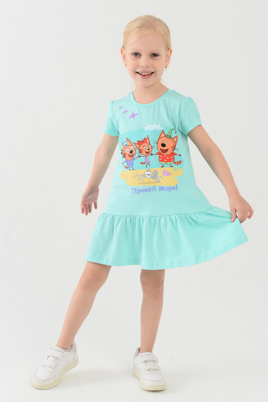 

Платье детское Три кота TKG242 цв. бирюзовый р. 110, TKG242
