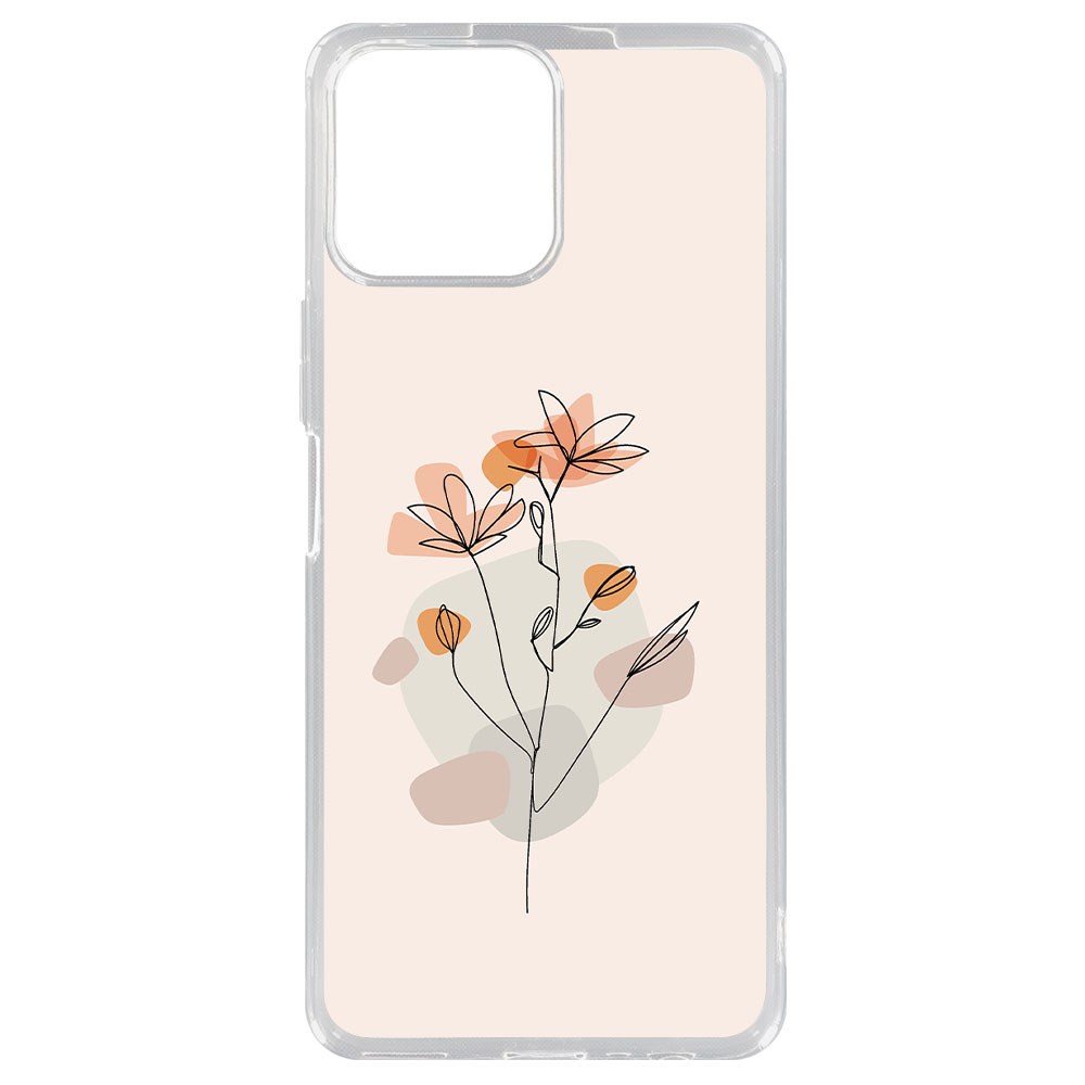 

Чехол-накладка Krutoff Clear Case Ромашки для Honor X8, Прозрачный