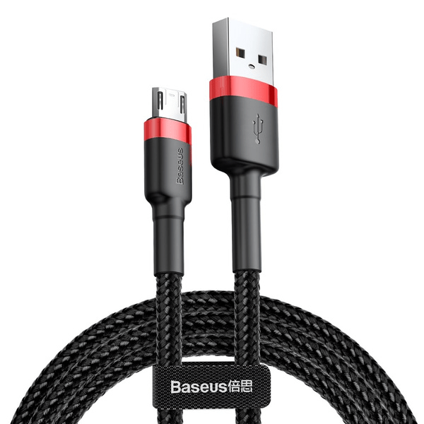 Кабель Baseus USB Micro USB 3м Cafule Cable черный с красным CAMKLF-H91 69900₽