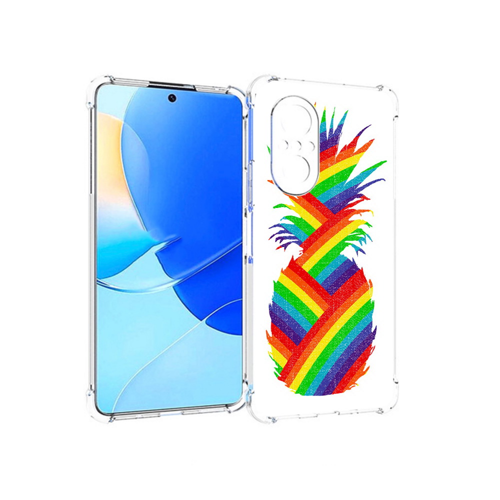 

Чехол MyPads Tocco для Huawei Nova 9 SE радужный ананас, Прозрачный, Tocco