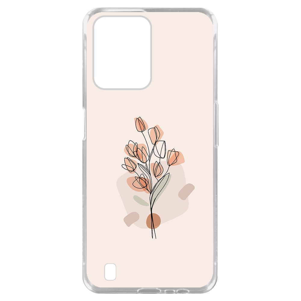 

Чехол-накладка Krutoff Clear Case Букет тюльпанов для Realme C31