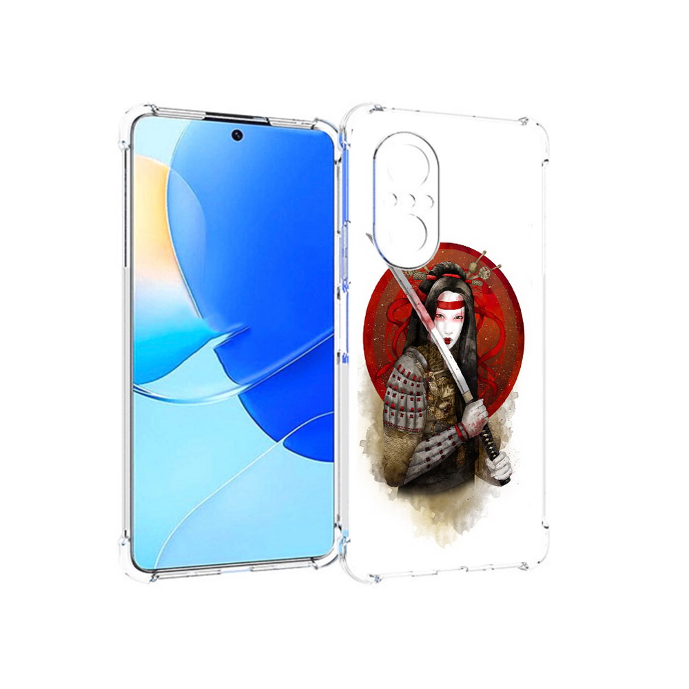 

Чехол MyPads Tocco для Huawei Nova 9 SE рисованная девушка с катаной, Прозрачный, Tocco