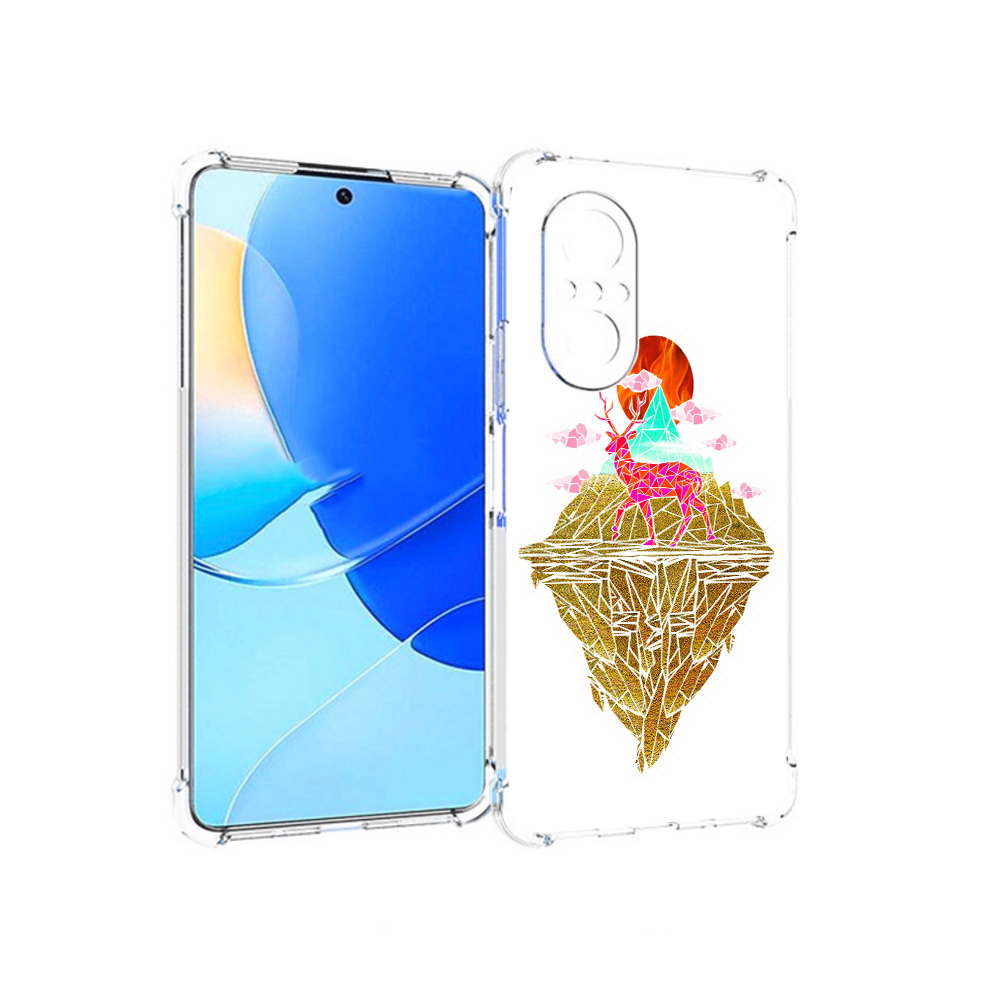 

Чехол MyPads Tocco для Huawei Nova 9 SE розовый олень абстракция, Прозрачный, Tocco