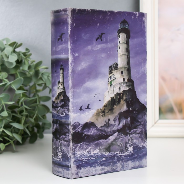 

Сейф-книга дерево кожзам "Чайки у маяка" 21х13х5 см, Разноцветный