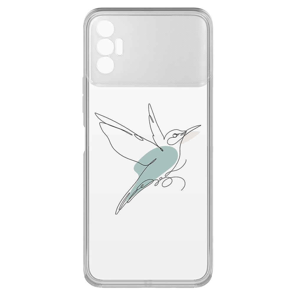 фото Чехол-накладка krutoff clear case легкость для tecno spark 8p