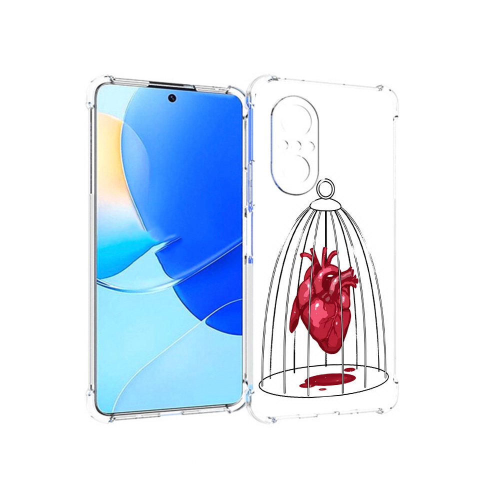 

Чехол MyPads Tocco для Huawei Nova 9 SE сердце в клетке, Прозрачный, Tocco