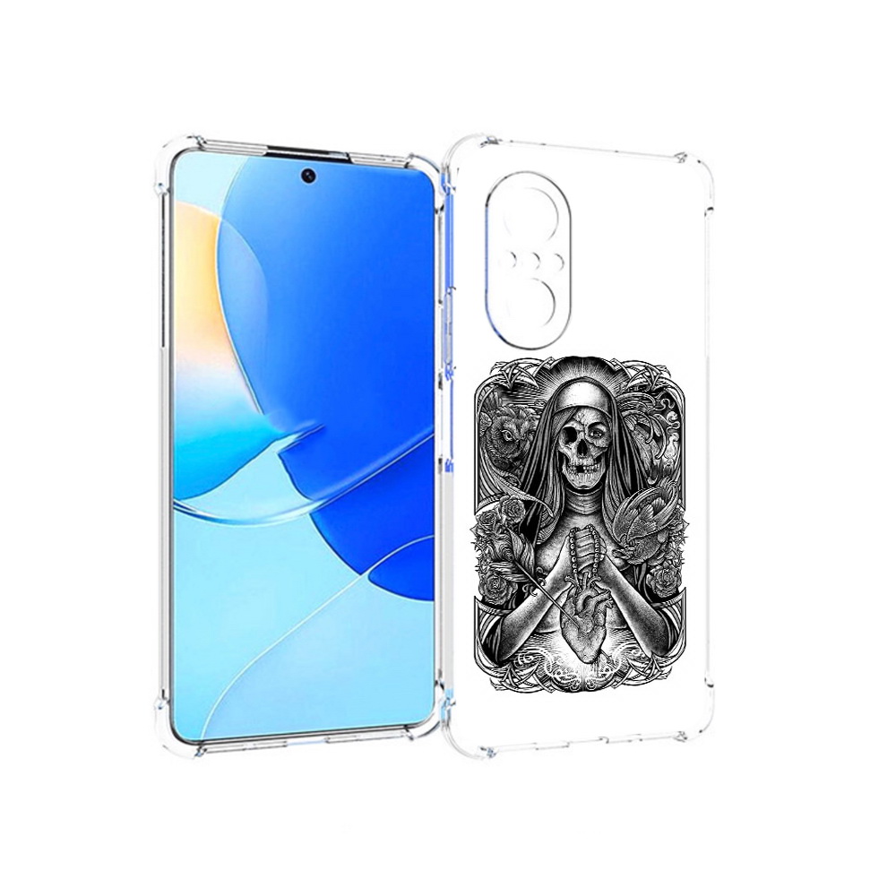 

Чехол MyPads Tocco для Huawei Nova 9 SE скелет с сердцем, Прозрачный, Tocco