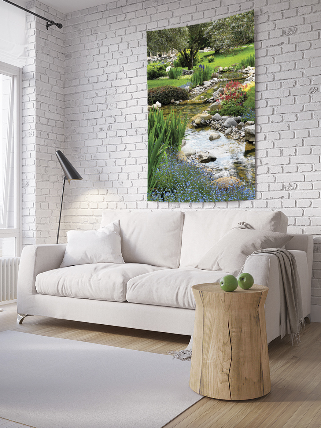 

Вертикальное фотопанно на стену JoyArty Ручей в летнем парке 150x200 см, Ручей в летнем парке