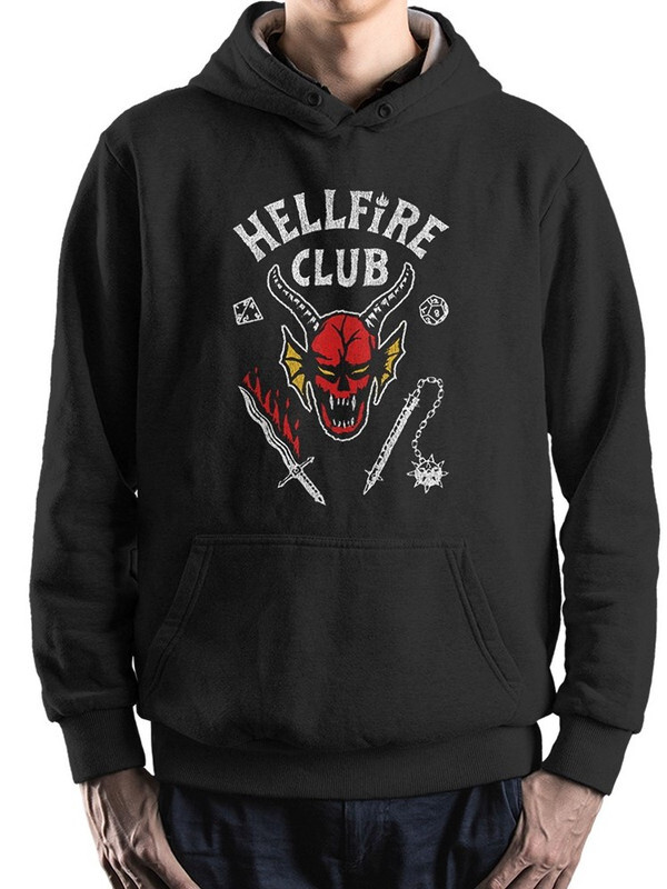 

Худи мужское Dream Shirts Stranger Things - Очень Странные Дела черное 54 RU, Stranger Things - Hellfire Club / Очень Странные Дела