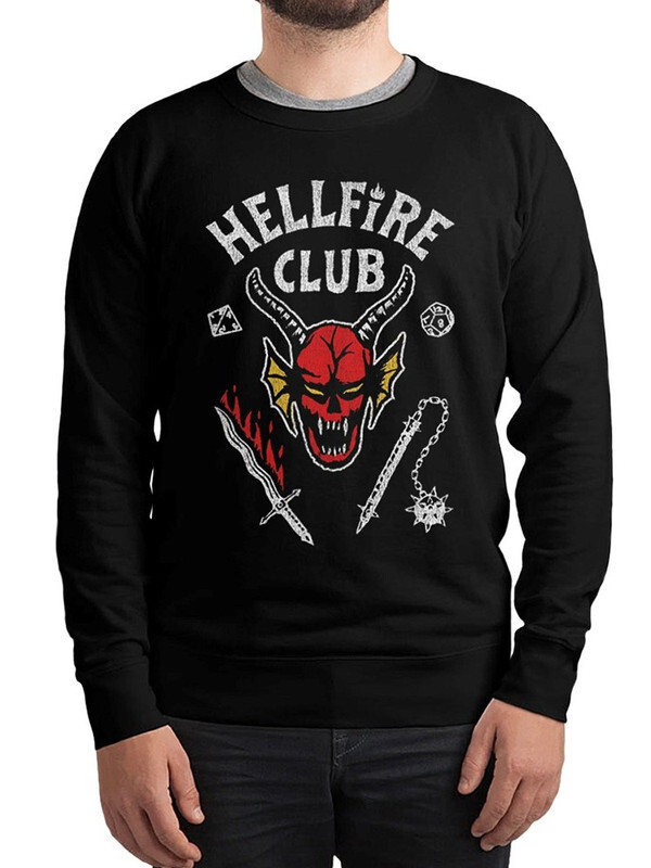 

Свитшот мужской Dream Shirts Stranger Things - Очень Странные Дела черный 48 RU, Stranger Things - Hellfire Club / Очень Странные Дела
