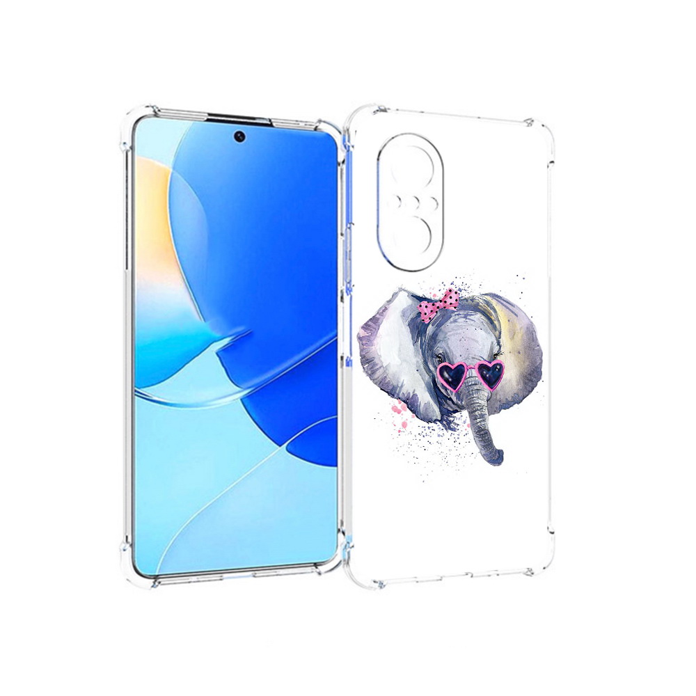 

Чехол MyPads Tocco для Huawei Nova 9 SE слоник в очках, Прозрачный, Tocco