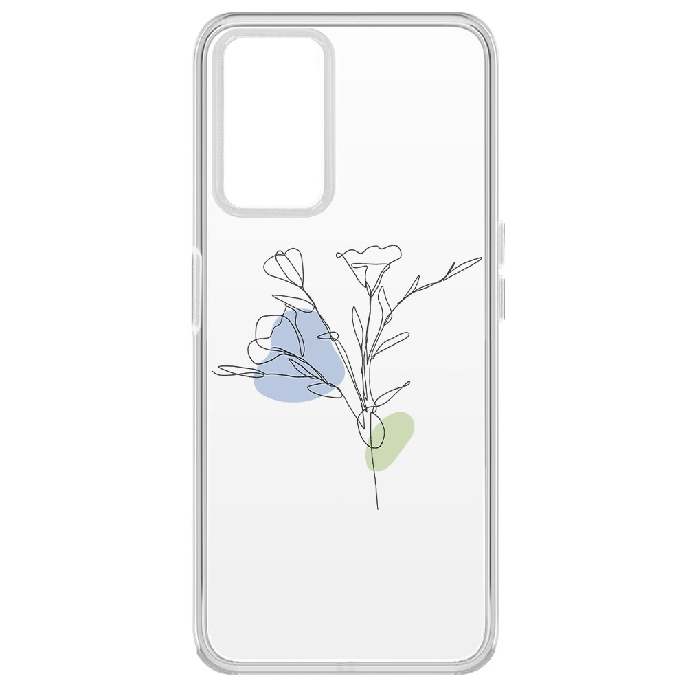 

Чехол-накладка Krutoff Clear Case Эустома для Realme 9i, Прозрачный