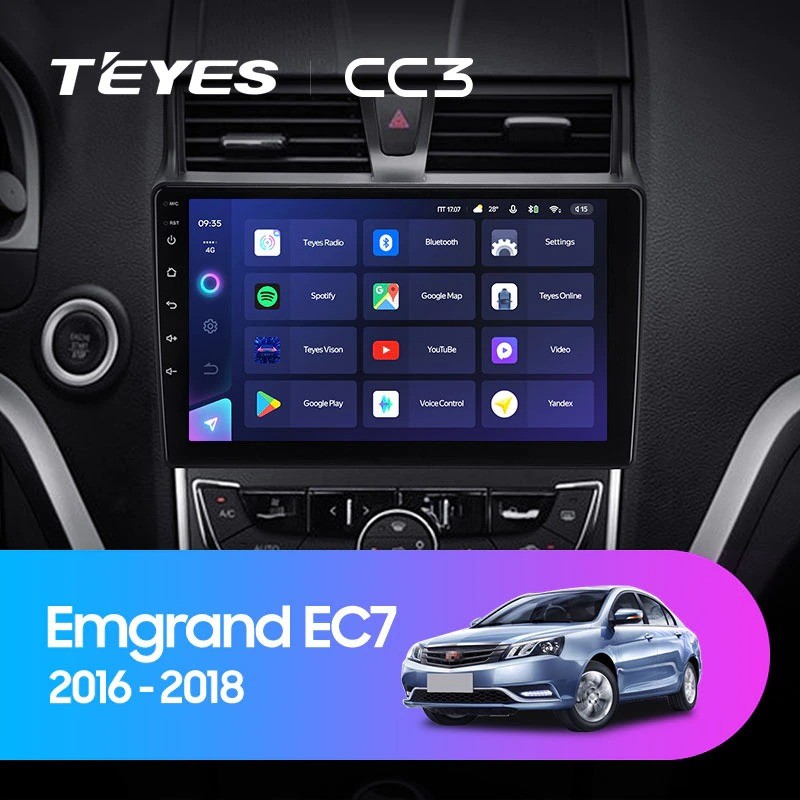 Штатная магнитола Teyes CC3 432 Geely Emgrand EC7 2016-2018 3880400₽