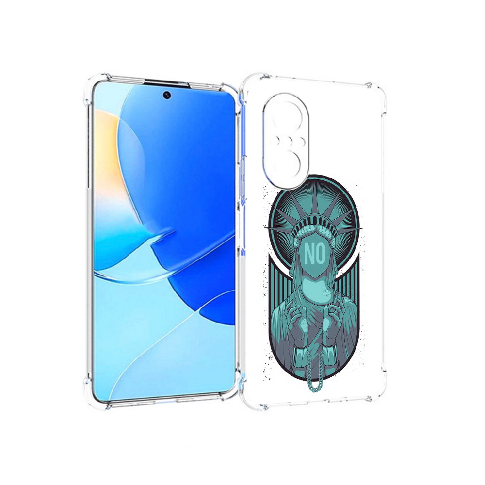 

Чехол MyPads Tocco для Huawei Nova 9 SE статуя свободы зеленый, Прозрачный, Tocco