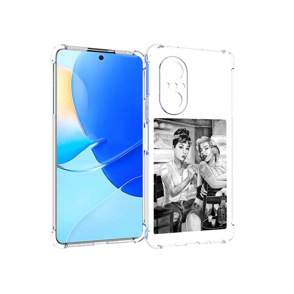 

Чехол MyPads Tocco для Huawei Nova 9 SE тату мастер, Прозрачный, Tocco