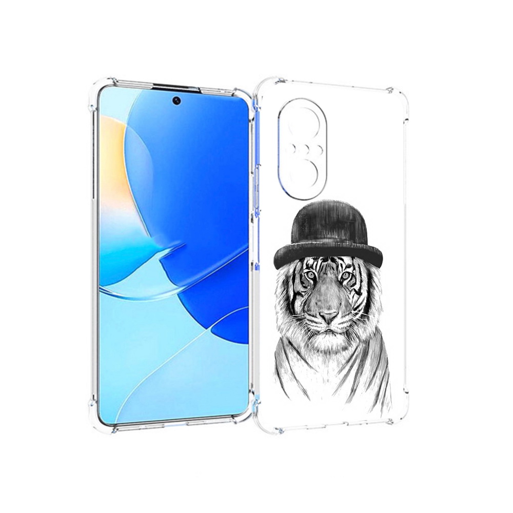 

Чехол MyPads Tocco для Huawei Nova 9 SE тигр британец, Прозрачный, Tocco