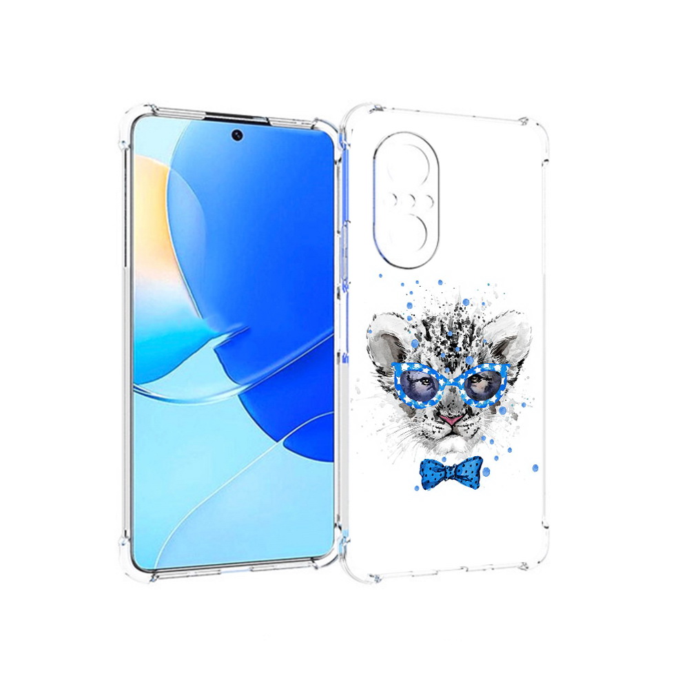 

Чехол MyPads Tocco для Huawei Nova 9 SE тигренок с бабочкой, Прозрачный, Tocco