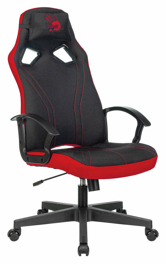 

Кресло игровое A4TECH Bloody GC-150, на колесиках, ткань, черный/красный