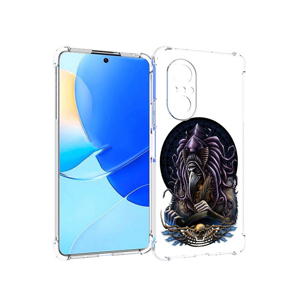 

Чехол MyPads Tocco для Huawei Nova 9 SE умный ворон, Прозрачный, Tocco