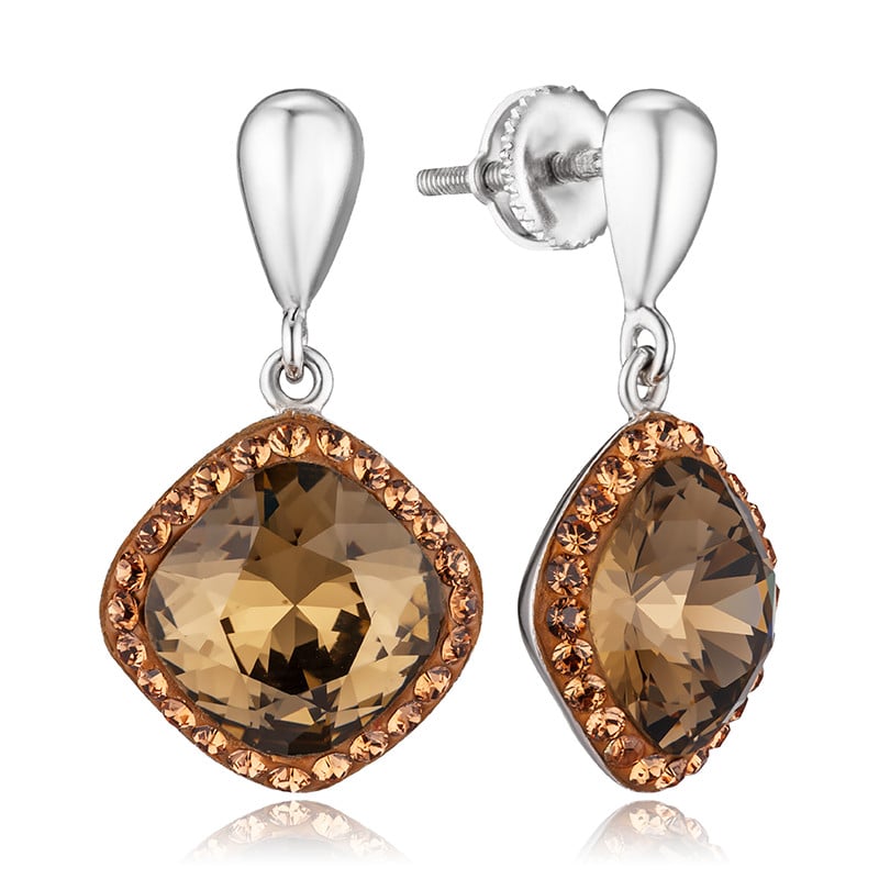 

Серьги из серебра с swarovski ЮВЕЛИР КАРАТ 0462C0256, 0462C0256