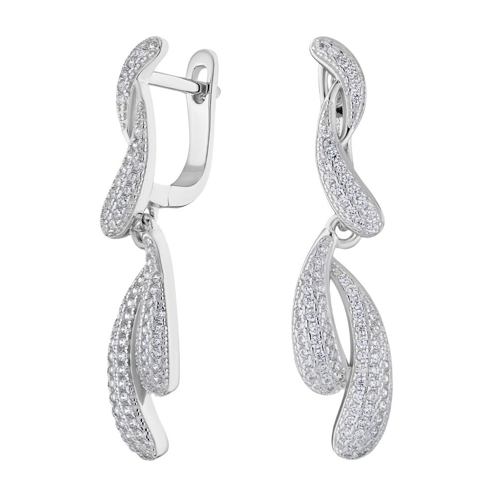 

Серьги из серебра с фианитом ЮВЕЛИР КАРАТ B12956-E