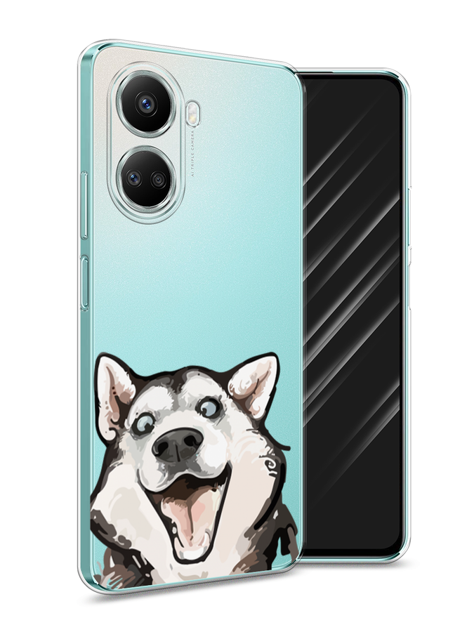 

Чехол Awog на Huawei nova 10 SE "Радостный хаски", Белый;голубой;черный, 6109650-1