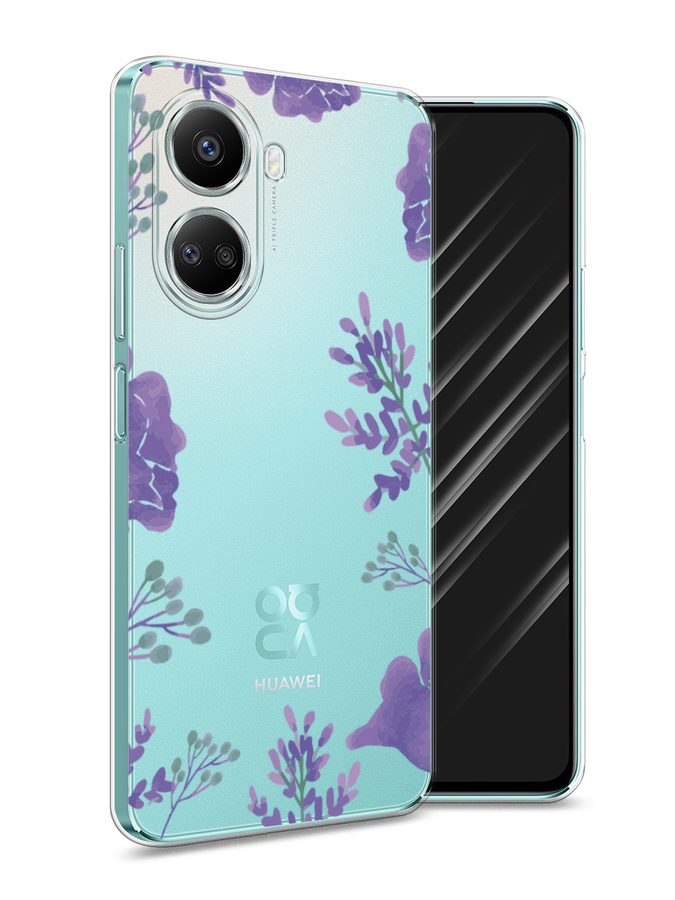 

Чехол Awog на Huawei nova 10 SE "Сиреневая цветочная рамка", Прозрачный;фиолетовый, 6109650-8