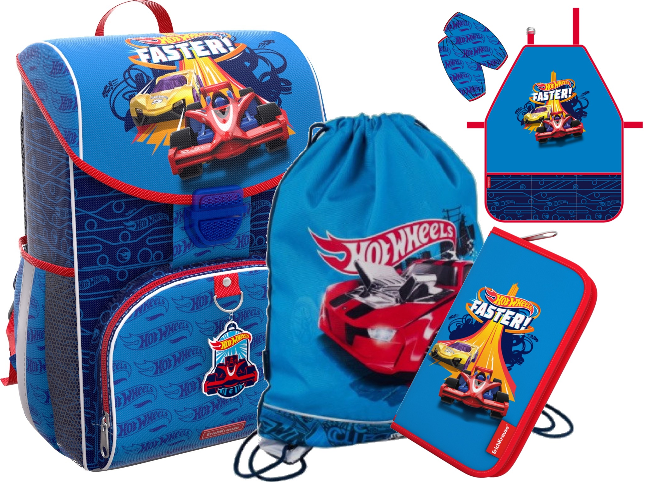 

Ранец ErichKrause ErgoLine 15 L Hot Wheels. Faster с наполнением 44726_N, ErgoLine® 15 L