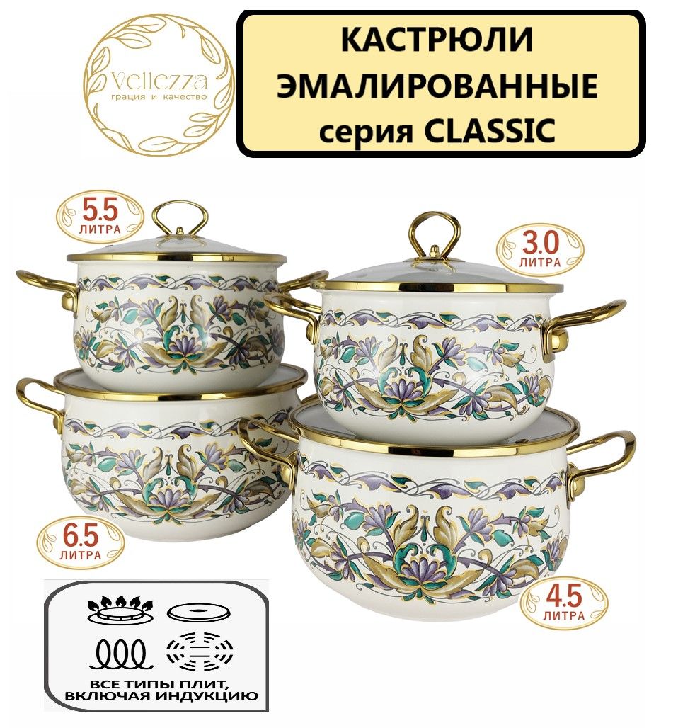 Кастрюли VELLEZZA CLASSIC 1006CM 4 шт