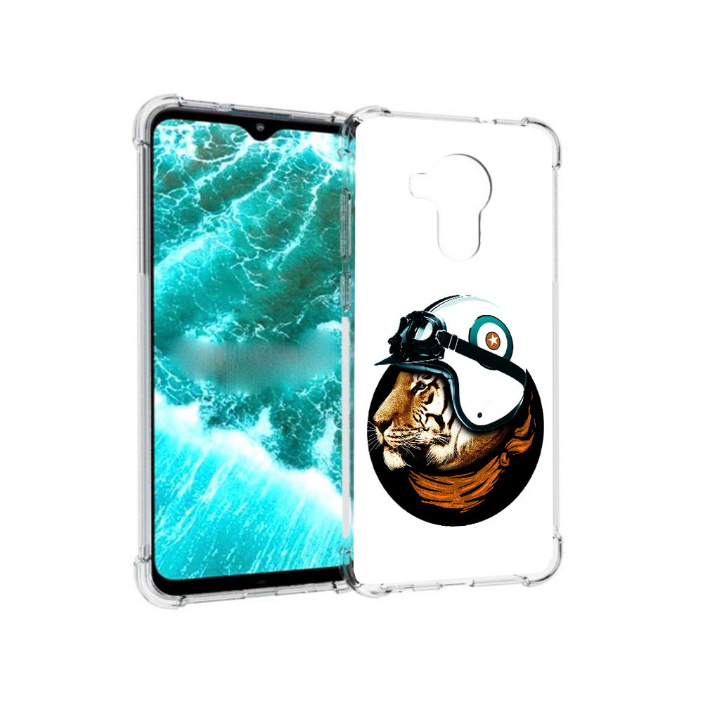 

Чехол MyPads Tocco для Nokia C30 Тигр в шлеме (PT227054.117.171), Прозрачный, Tocco