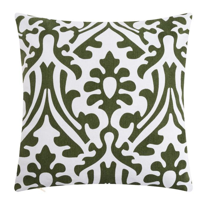 

Наволочка декоративная 40х40 см, Monograms green, 100% хлопок, Indian cotton