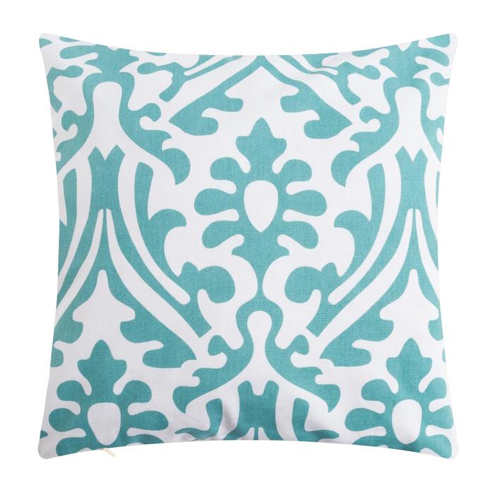 

Наволочка декоративная 40х40 см, Monograms mint, 100% хлопок, Indian cotton