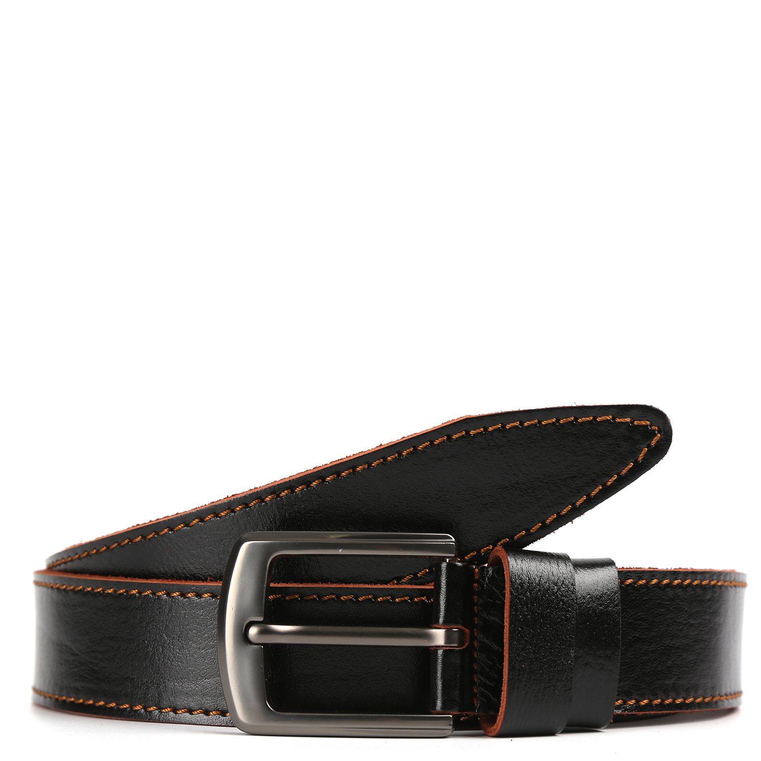 

Ремень мужской FABRETTI LV2148-12 черный, р. 125, LV2148-12