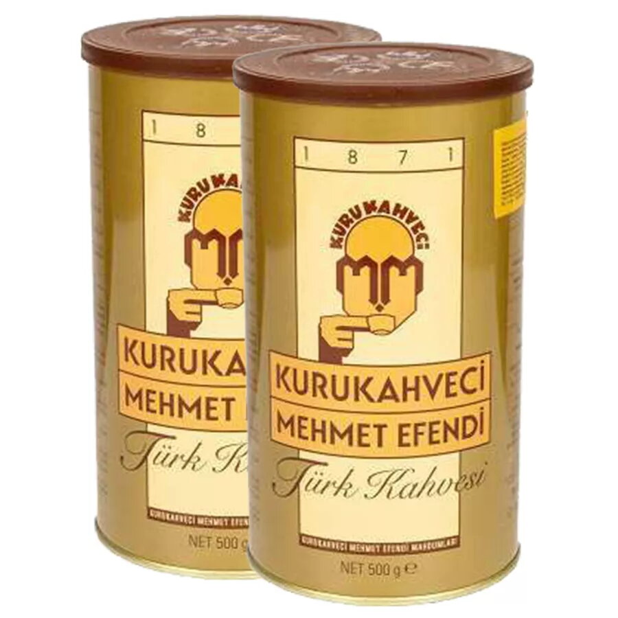 Кофе молотый Kurukahveci Mehmet Efendi жестяная банка 500 гр 2 шт