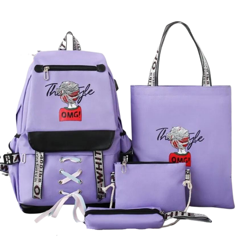 фото Рюкзак для школы omg forall фиолетовый rucksack4in1_violet_omg
