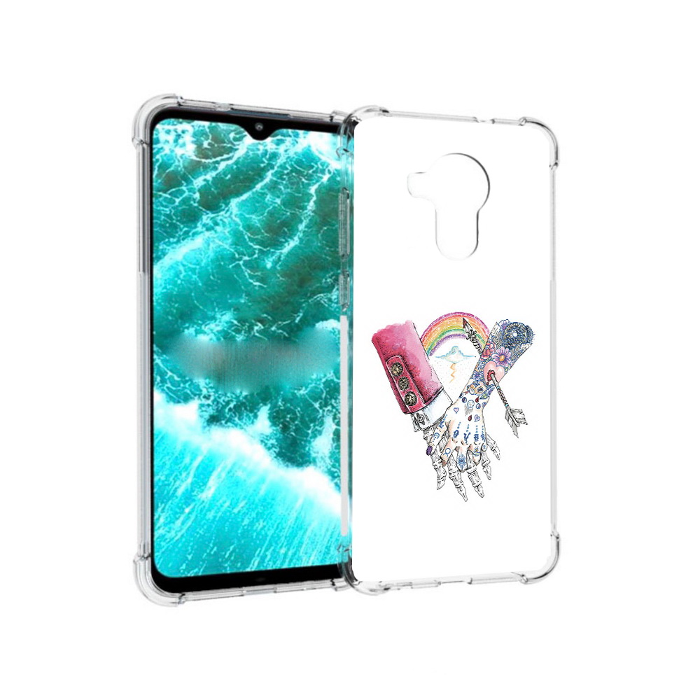 

Чехол MyPads Tocco для Nokia C30 абстракция руки в татуировках (PT227054.117.212), Прозрачный, Tocco