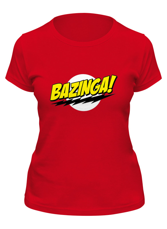 

Футболка женская Printio Шелдон купер - bazinga красная S, Красный, Шелдон купер - bazinga