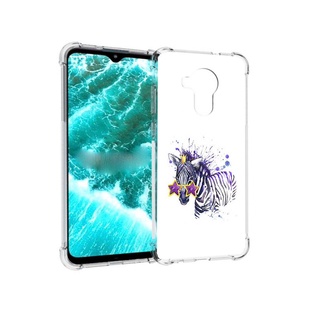 

Чехол MyPads Tocco для Nokia C30 акварельная зебра (PT227054.117.215), Прозрачный, Tocco