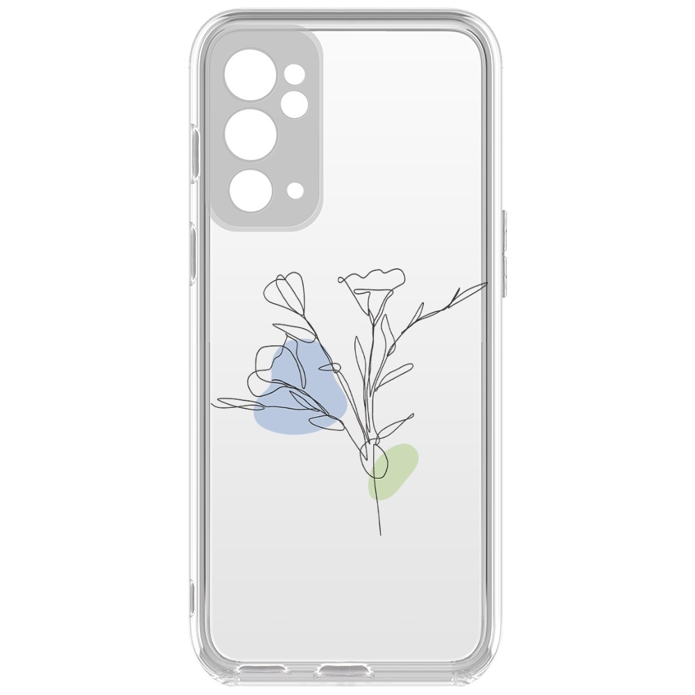 

Чехол-накладка Krutoff Clear Case Эустома для OnePlus 9RT, Прозрачный