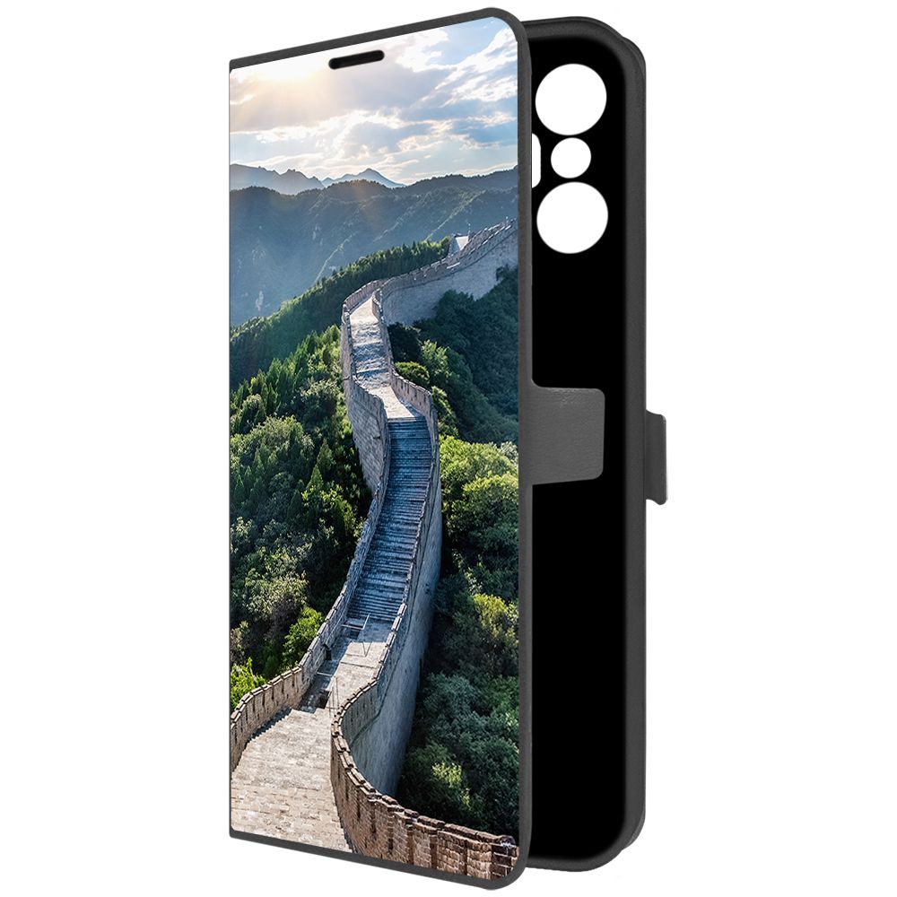 

Чехол-книжка Krutoff Eco Book для INFINIX Hot 20S Китай, Великая Стена (черный)
