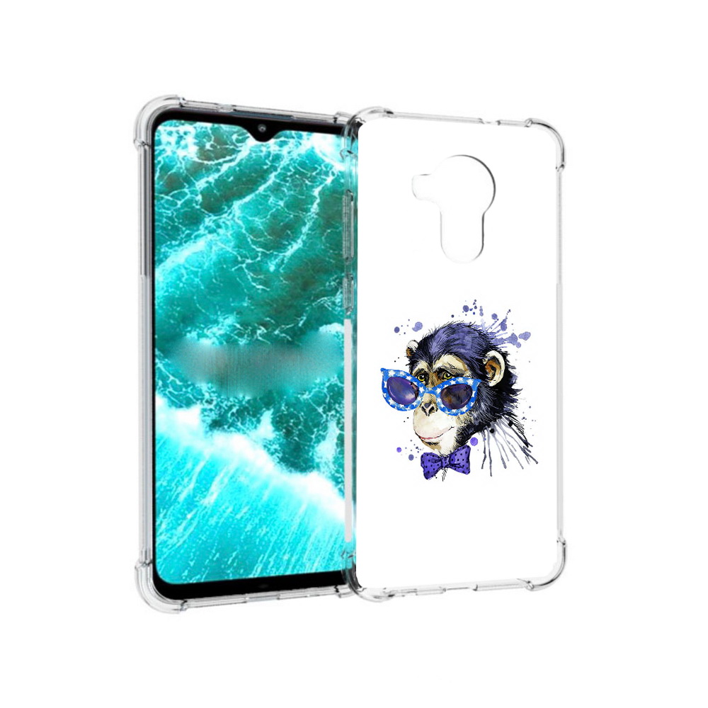 

Чехол MyPads Tocco для Nokia C30 акварельная обезьяна (PT227054.117.216), Прозрачный, Tocco