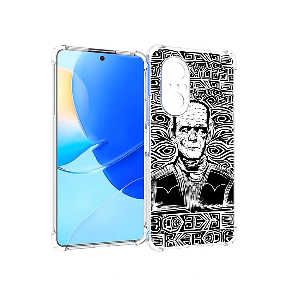 

Чехол MyPads Tocco для Huawei Nova 9 SE франкенштейн черно белый, Прозрачный, Tocco