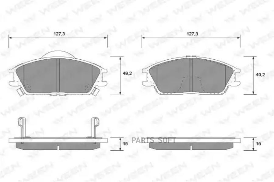 

Тормозные колодки WEEN передние для Hyundai Accent II LC incl TagAZ, Getz TB 1511117