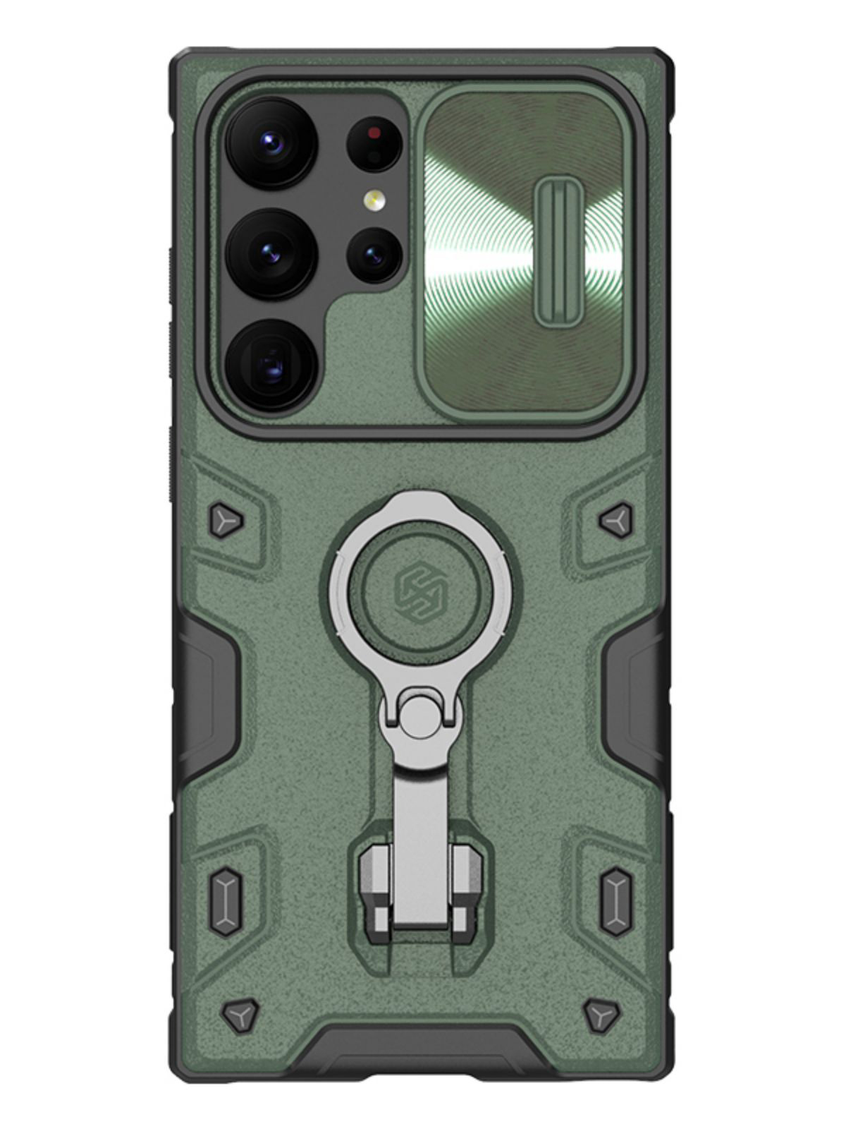

Чехол Nillkin для Galaxy S23 Ultra CamShield Armor Pro Green, Зеленый, CamShield Armor Pro