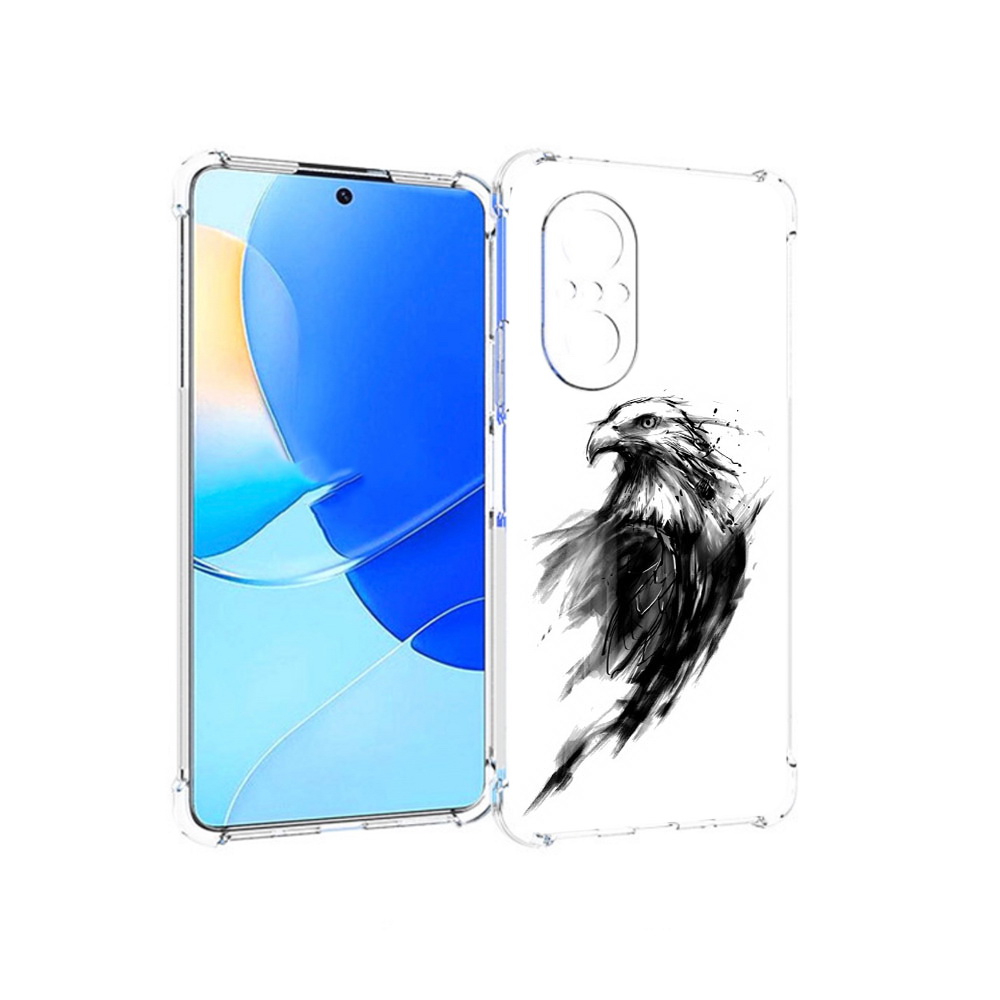 

Чехол MyPads Tocco для Huawei Nova 9 SE чб птица, Прозрачный, Tocco