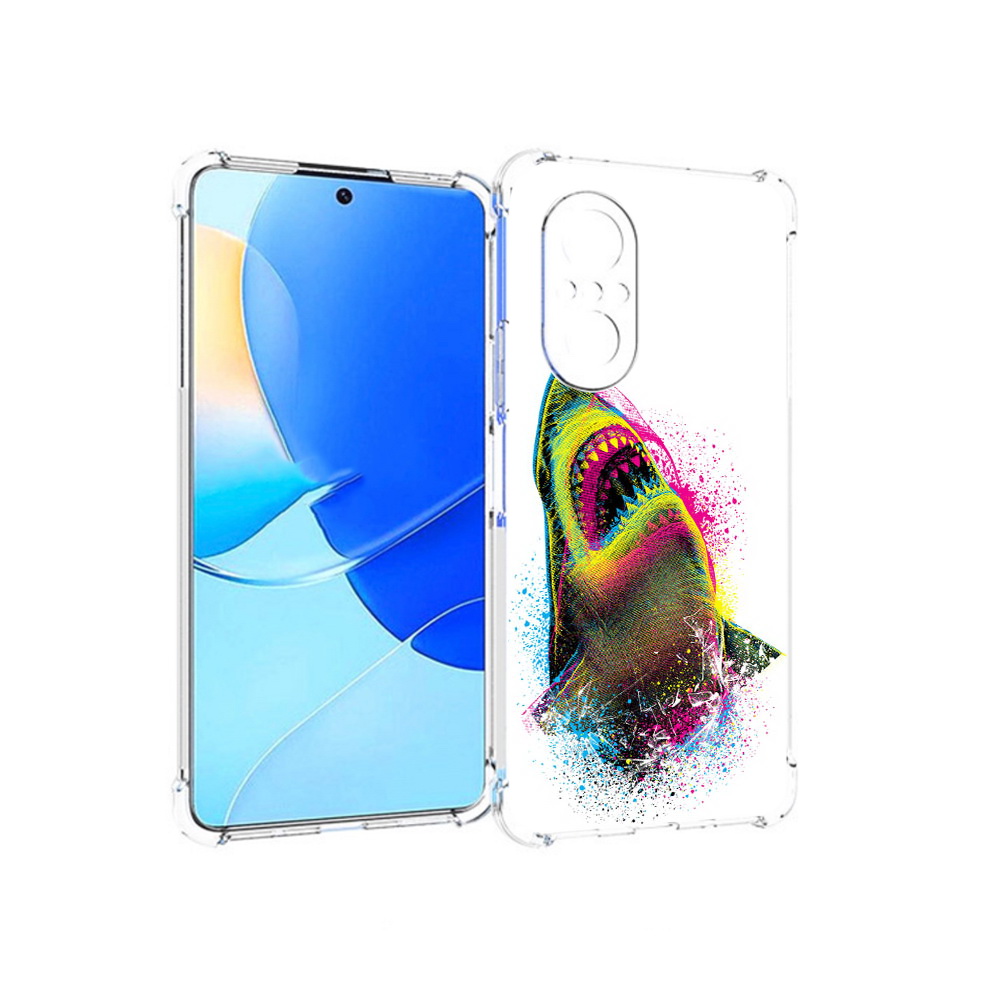 

Чехол MyPads Tocco для Huawei Nova 9 SE челюсти-2, Прозрачный, Tocco
