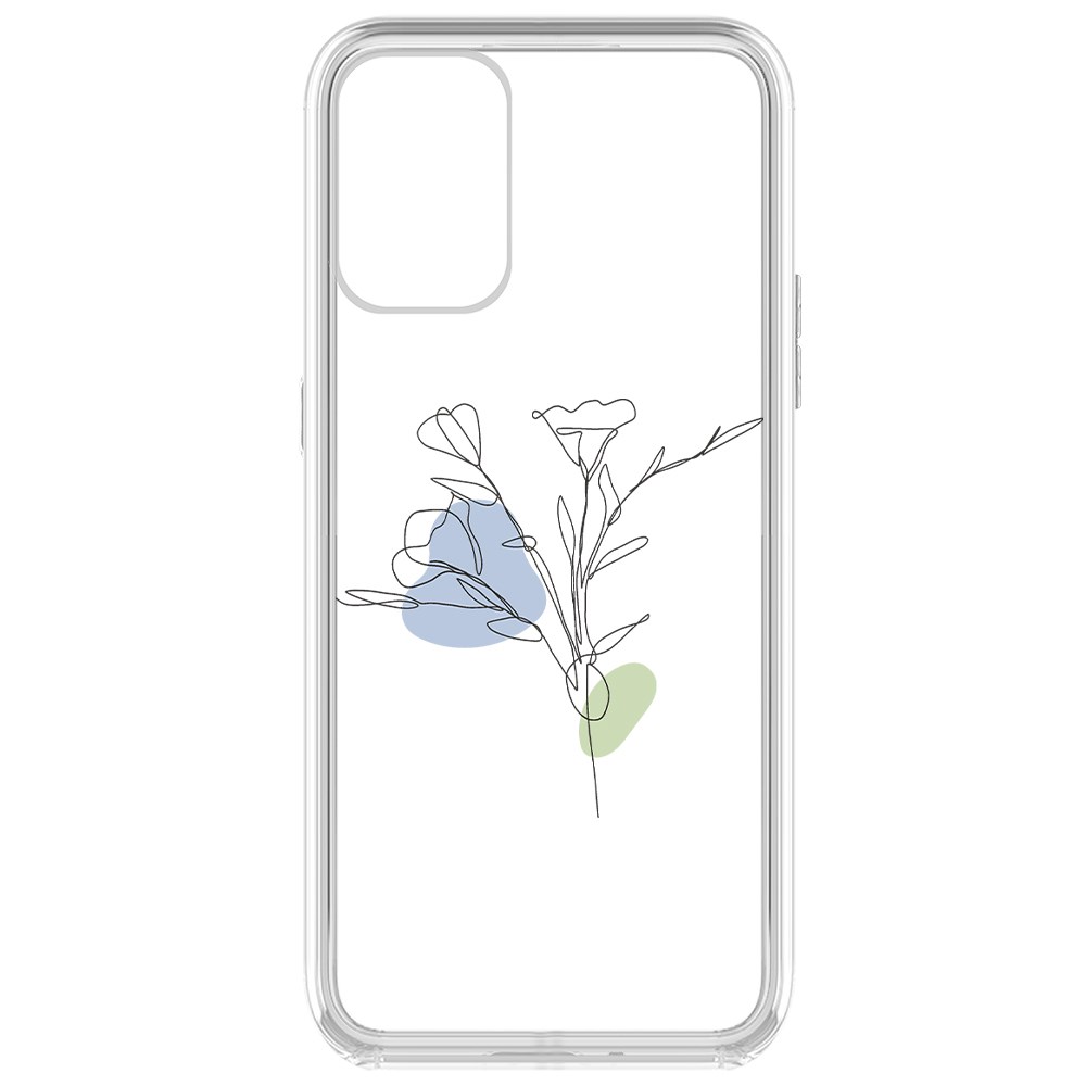 

Чехол-накладка Krutoff Clear Case Эустома для OnePlus 9R, Прозрачный
